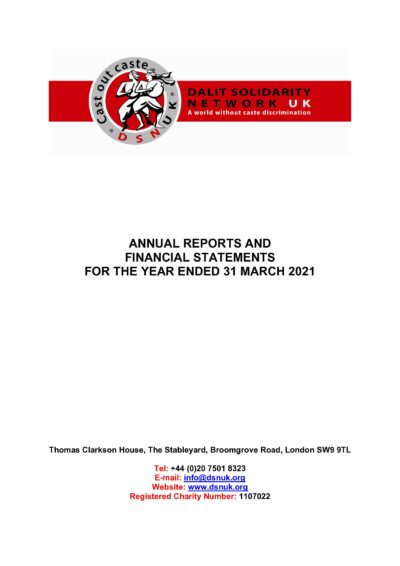 	Annual Accounts and Report 2020-2021